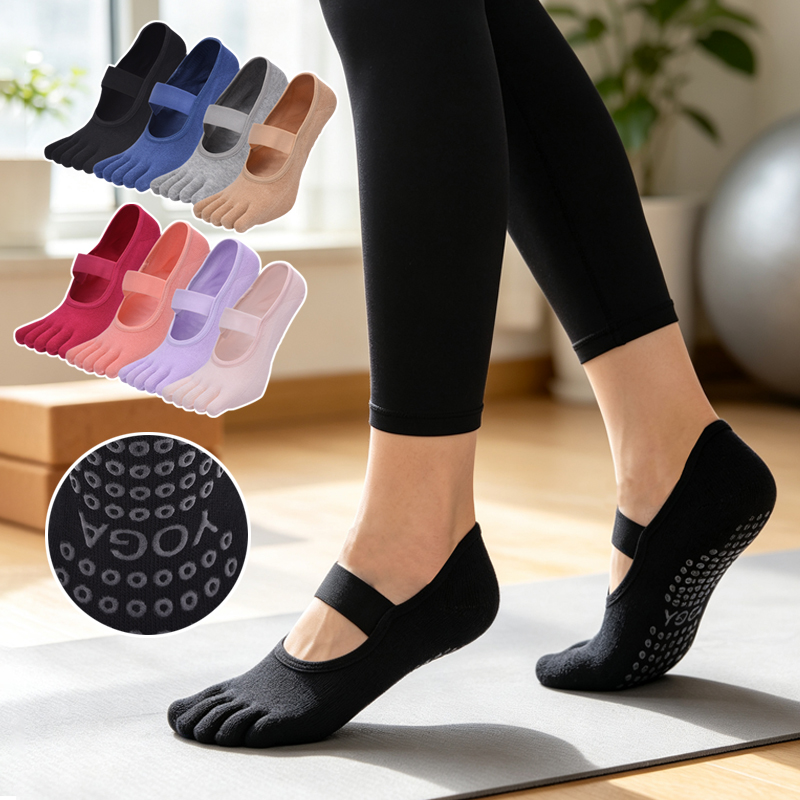 Medias Para Pilates Y Yoga - Meias de Pilates Antiderrapantes com Cinco
