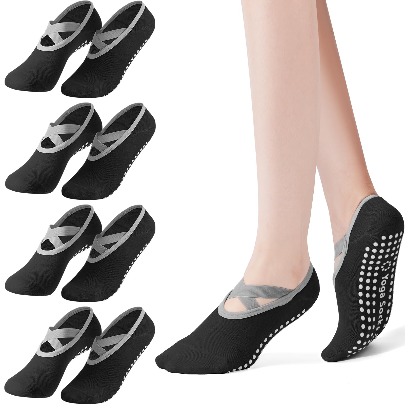 Medias Para Pilates Y Yoga - Pacote com 4 Meias de Pilates