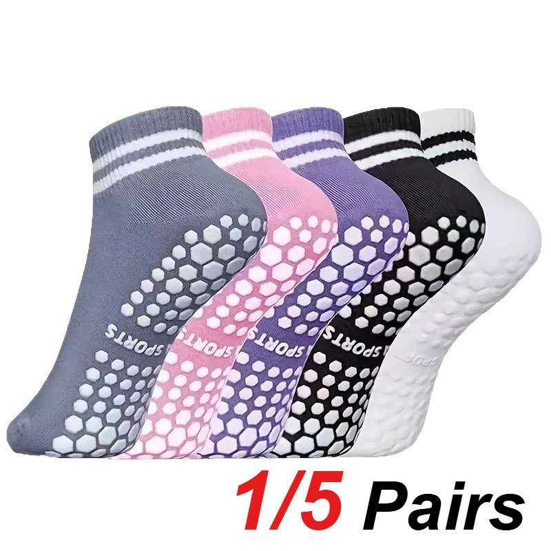 Medias Para Pilates Y Yoga - 1/5 Par de Meias de Silicone