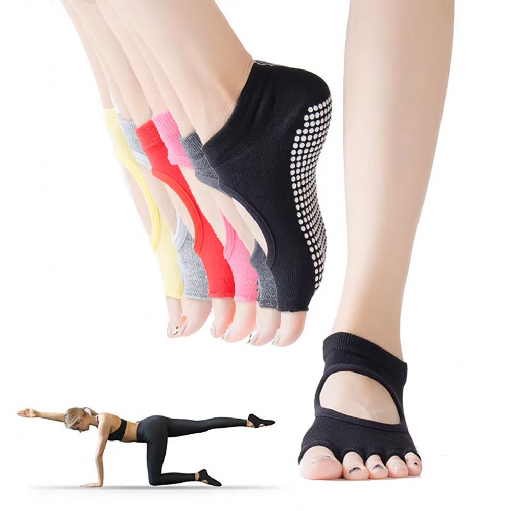 Meias de Yoga Sem Costas com C - Medias Para Pilates Y Yoga avaliação e preço